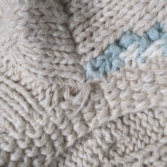 Liz Claiborne small knit sleeveless beige linen cotton sweater neutral floral - Picture 2 of 4